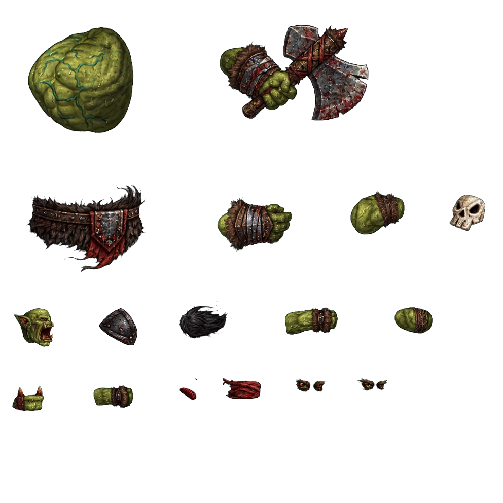 Leaping Two-Hand Slam texture atlas