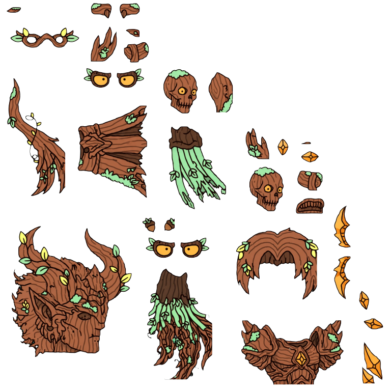 Forest Bark Wizard texture atlas