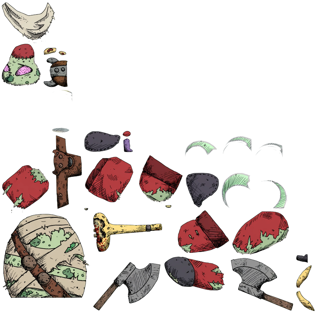 Zombie Axe Warrior texture atlas