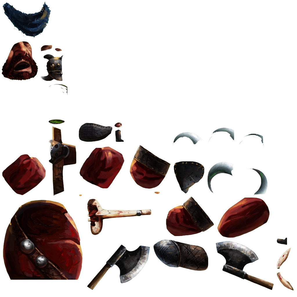 Grimdark Umber Warrior texture atlas