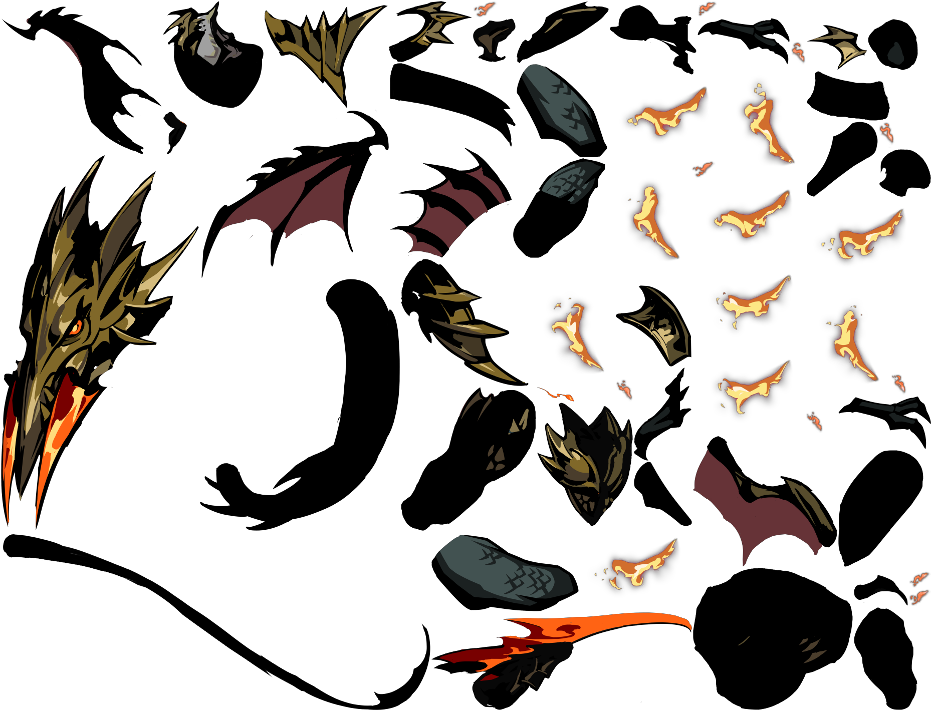Pyreclaw Dragon texture atlas
