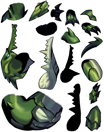 Viridian Thornjaw texture atlas