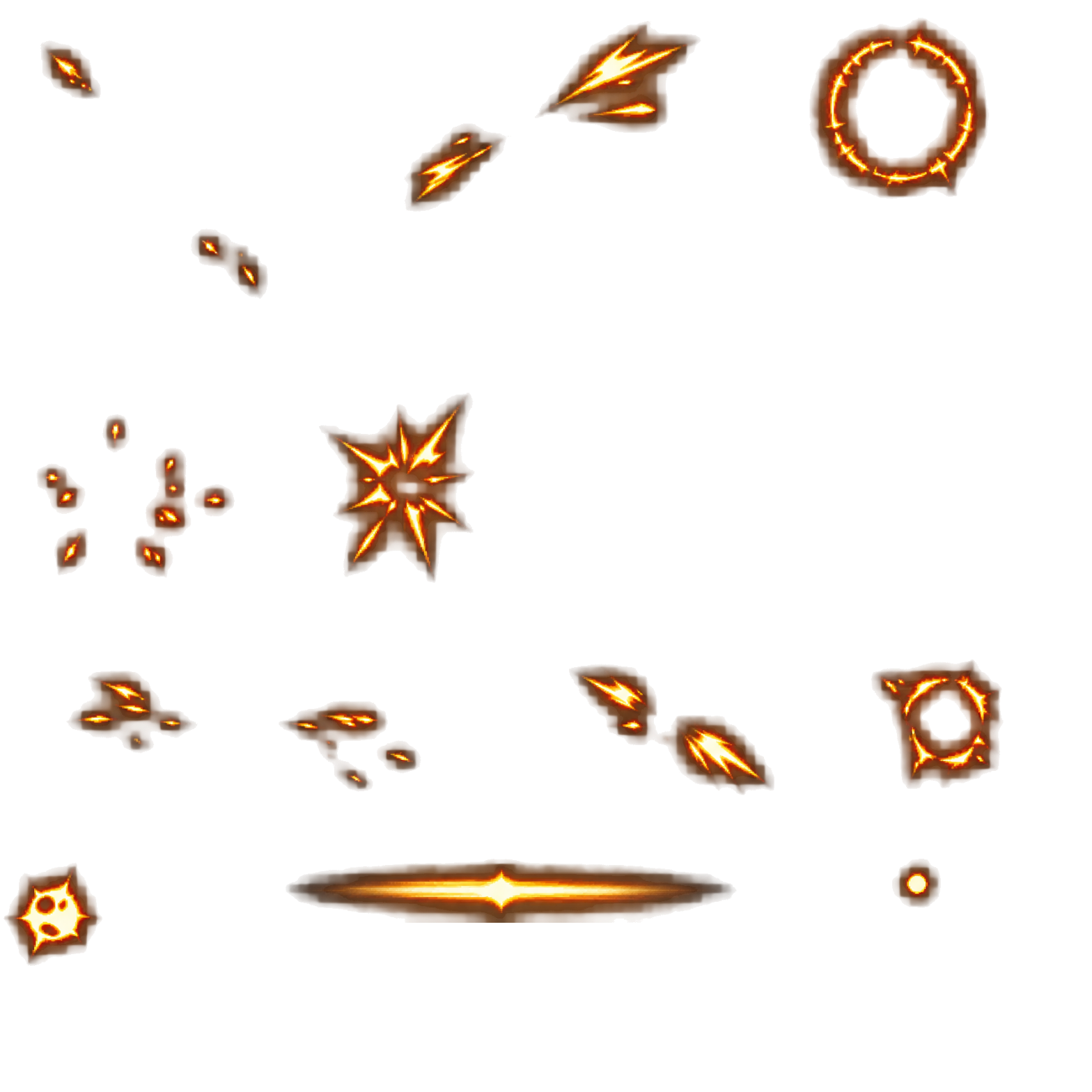 Hit Sparks VFX texture atlas