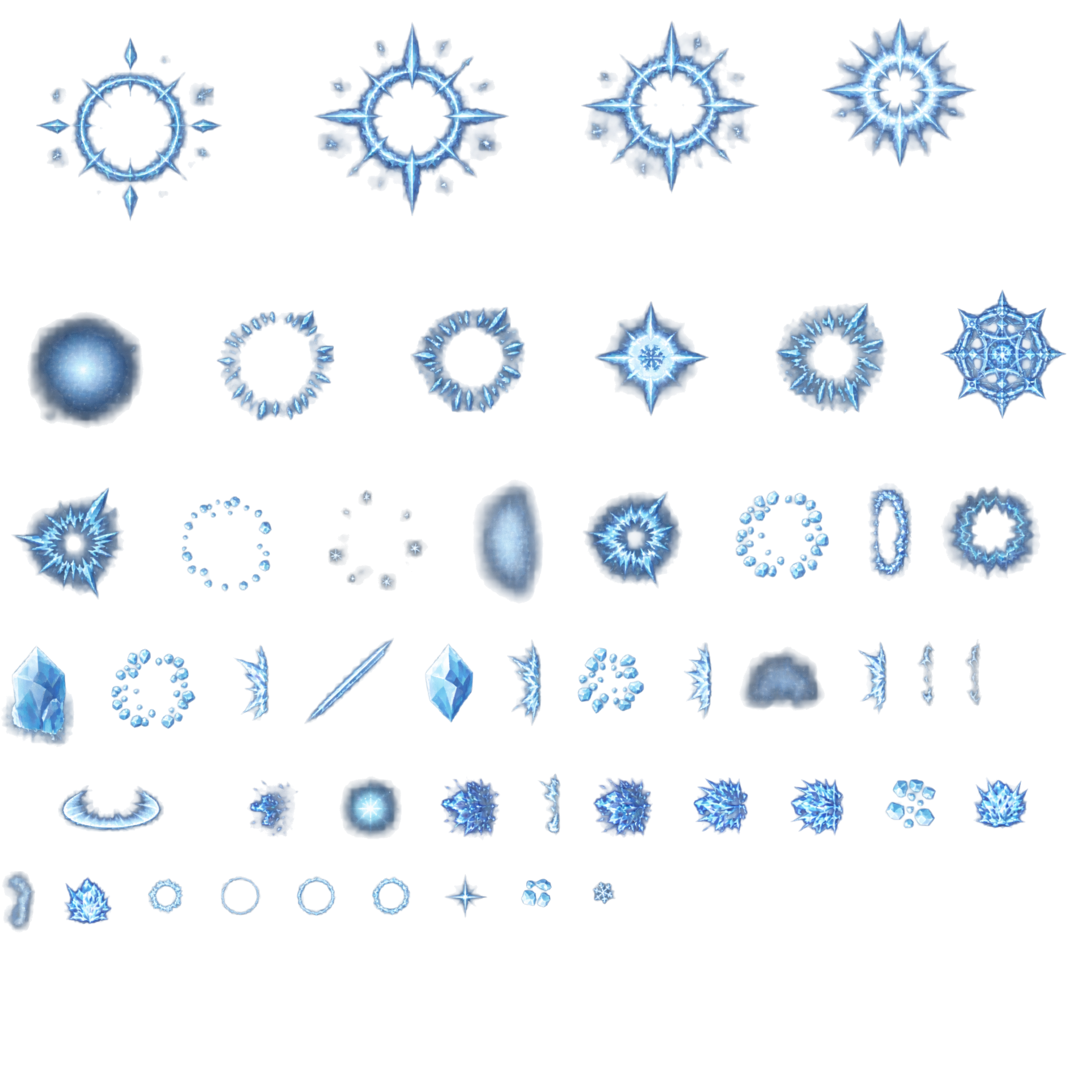 Ice Nova VFX texture atlas