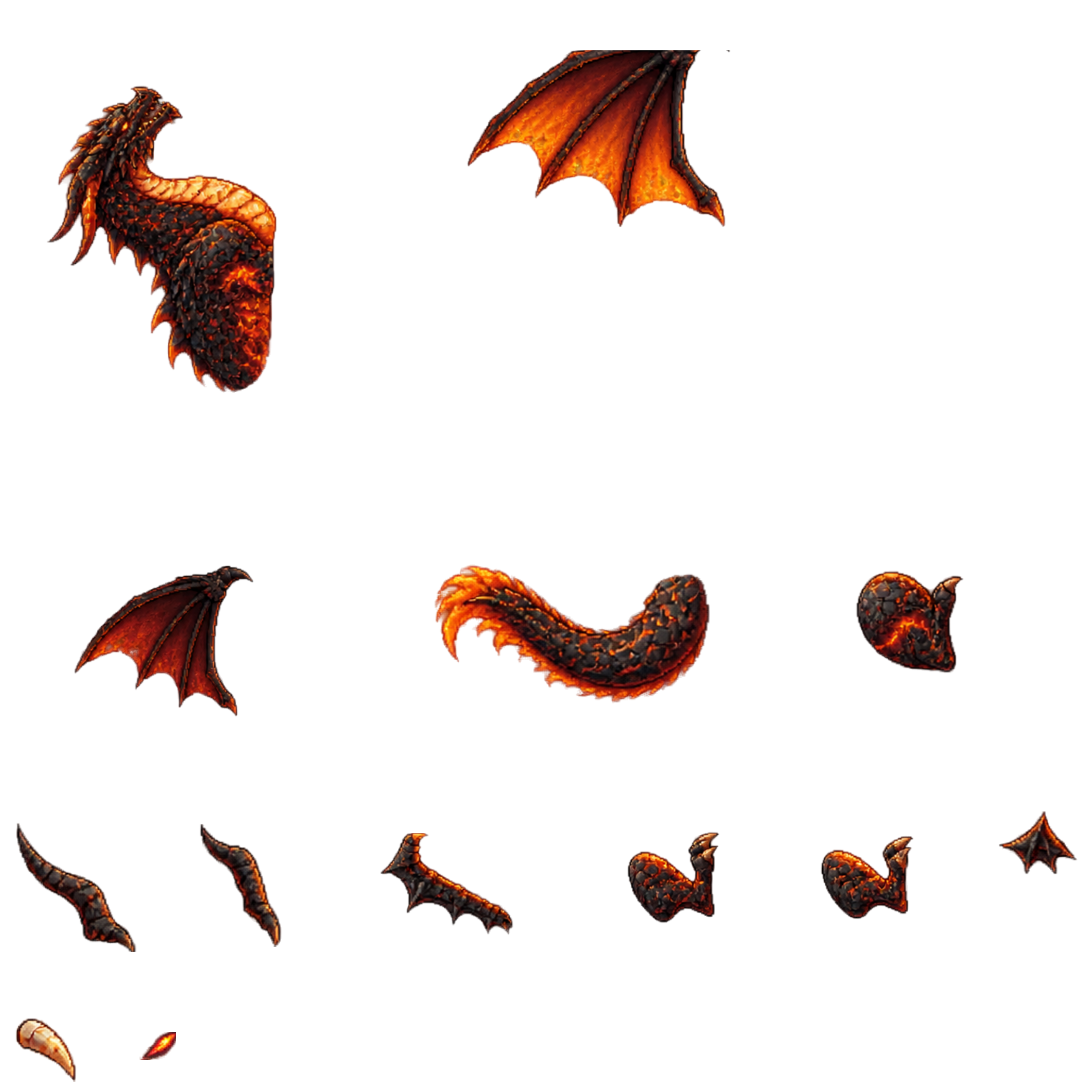 Magma Dragon texture atlas