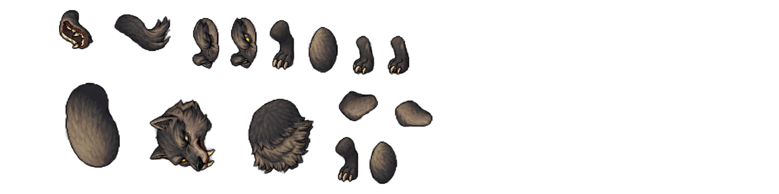 Shadow Wolf texture atlas