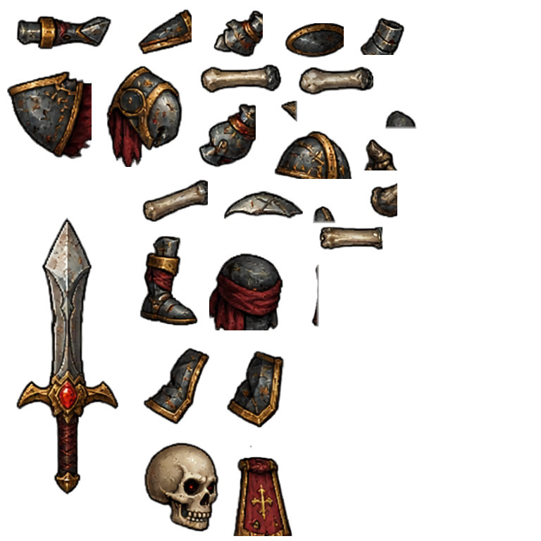 Skeleton Warrior texture atlas