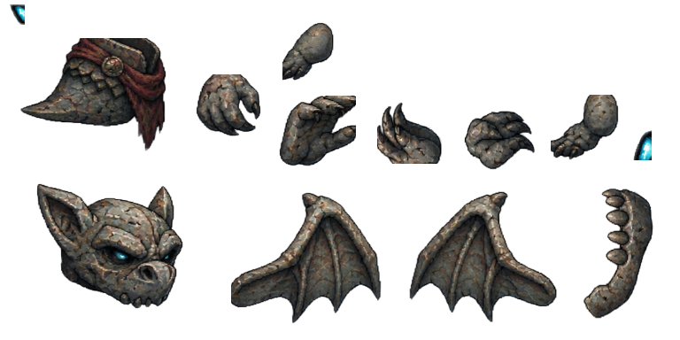Stone Gargoyle texture atlas