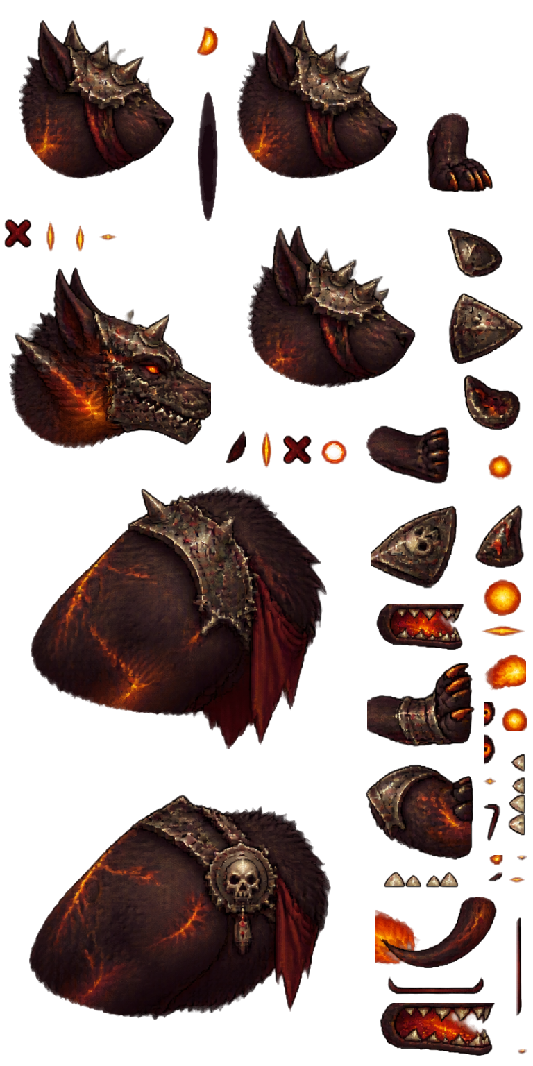 Two-Headed Hellhound texture atlas